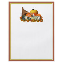 Cornucopia with Fall Gourds Flyer Design