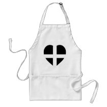 Cornwall Flag Heart aprons by Vexillophile Cornwall Flag Heart aprons