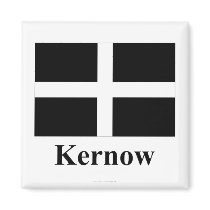 Cornwall Flag with Name in Cornish Refrigerator Magnet