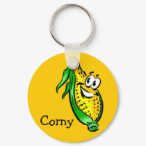 Corny Cornface keychains by JuJuGarden Corny Cornface keychains