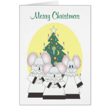 coro del ratón de las Felices Navidad Felicitación