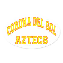 Corona del Sol Aztecs Oval Stickers