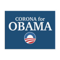 CORONA for Obama custom your city personalized postcards