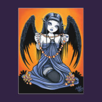 "Corona" Gothic Crystal Angel Art Postcard postcards