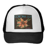 Corona Lily Fruit Crate Label Mesh Hats