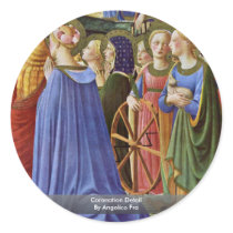 Coronation Detail By Angelico Fra Round Sticker