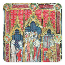 Coronation of the Kings of Aragon and Castille Square Sticker