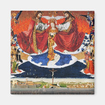Coronation Of The Virgin Altar Of The Monastery Refrigerator Magnets