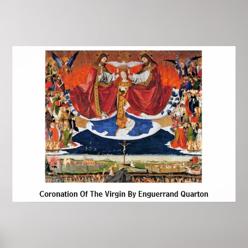Coronation Of The Virgin By Enguerrand Quarton Poster
