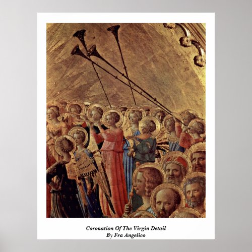 Coronation Of The Virgin Detail By Fra Angelico Poster