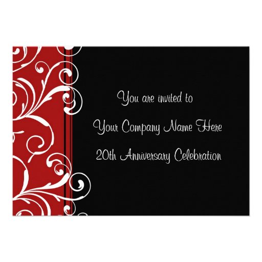 Corporate Anniversary Party Invitations (front side)