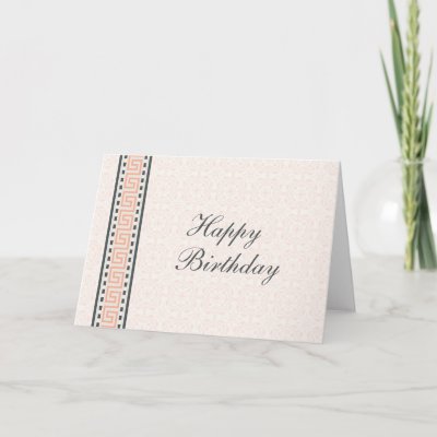 Corporate birthday card, simple and elegant. Pink and grey graphic style.