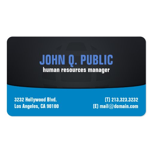 Corporate Black and Blue Business Card (back side)