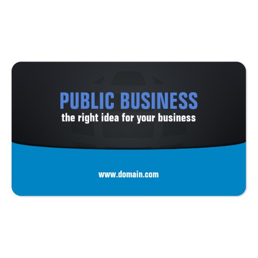 Corporate Black and Blue Business Card (front side)