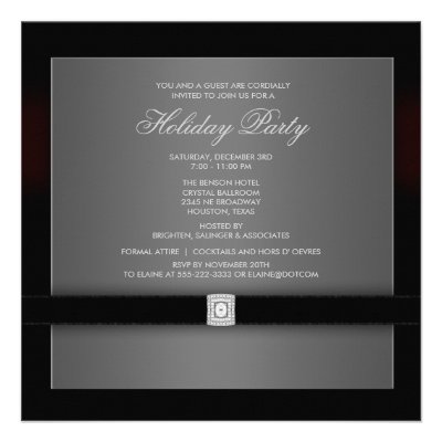 Corporate Black Tie Party Invitation Template