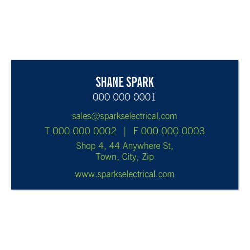 CORPORATE BUSINESS CARD :: bold block 10L (back side)