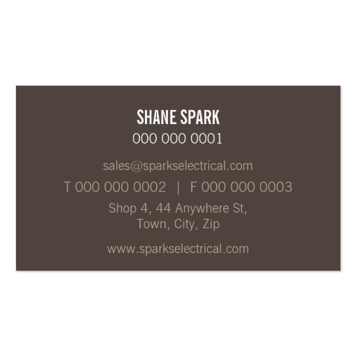 CORPORATE BUSINESS CARD :: bold block 11L (back side)