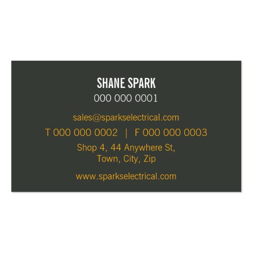 CORPORATE BUSINESS CARD :: bold block 1L (back side)