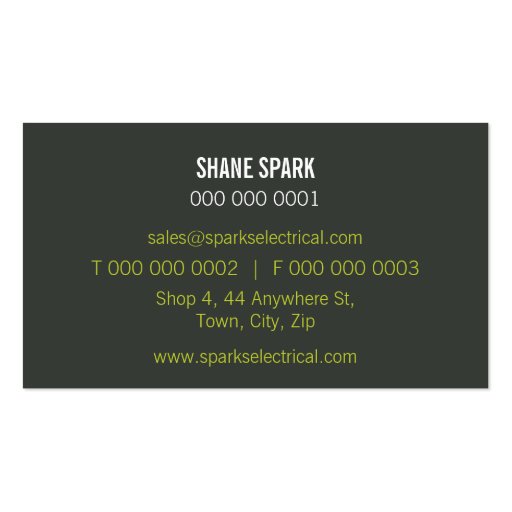 CORPORATE BUSINESS CARD :: bold block 3L (back side)
