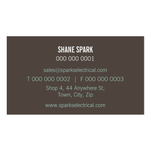CORPORATE BUSINESS CARD :: bold block 9L (back side)