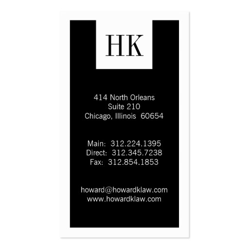 Corporate Business Cards (back side)