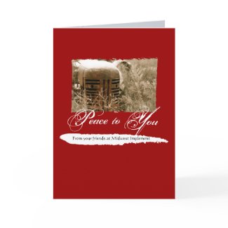 Corporate Christmas Card with Old Tractor card