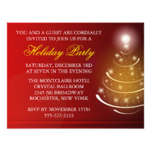 Corporate Christmas Party Custom Invites
