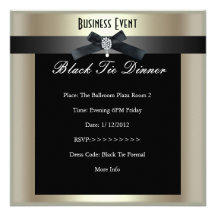 Corporate Event Formal Black Tie Champagne Custom Announcement