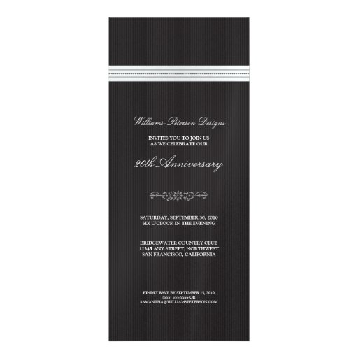 Corporate Event Ribbon Invitation (black & white)