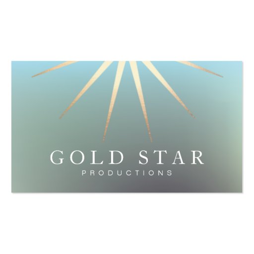 Corporate Executive Gold Star Logo Entertainment Business Card Template (front side)
