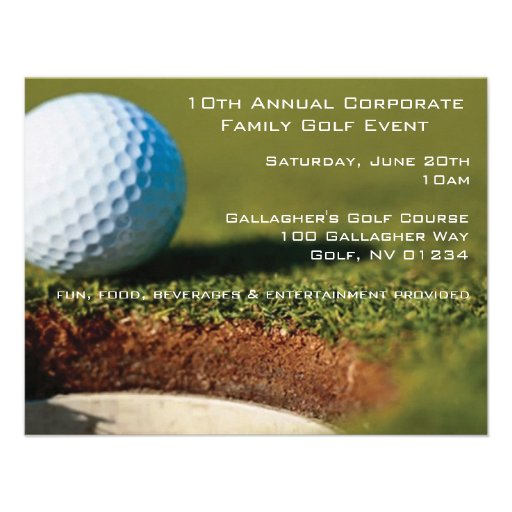 Corporate Golf Event Invitations