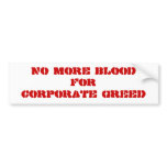 CORPORATE GREED BUMPER STICKER