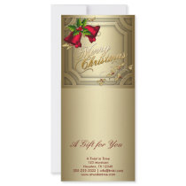 Corporate Holiday Gift Certificates Customized Rack Card