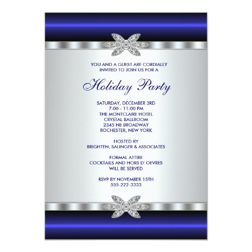 corporate holiday party invitations blue event zazzle corporate party invites