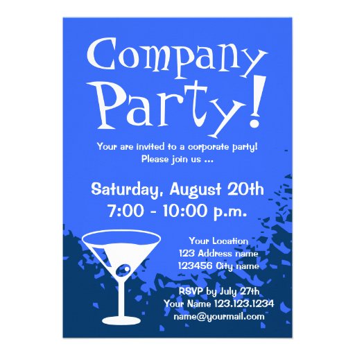 Corporate party invitations | Company invites
