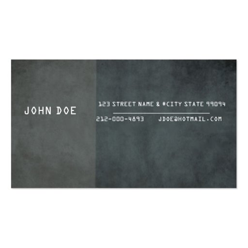 Corporate / Private Business / Self Employed Business Cards (front side)