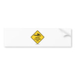 Corporate Restructuring Ahead (Chainsaw Sign) Bumper Sticker