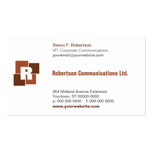 Corporate Squares Business Card