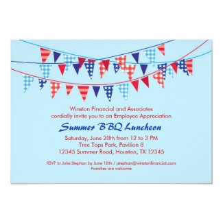 Corporate Summer BBQ Invitation 5" X 7" Invitation Card