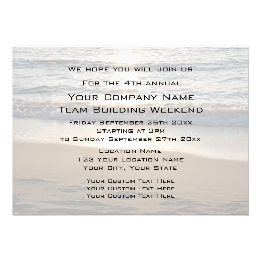 Corporate Team Building Event Invitations