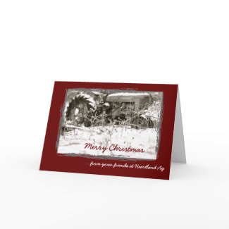 Corporate Tractor Christmas Card card