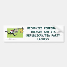CORPORATE TREASON BUMPER STICKER