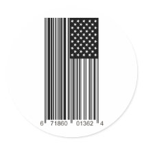 Corporate USA Round Sticker