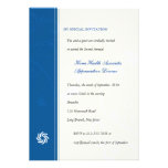 Corporate Vines Blue Personalized Invites
