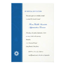 Corporate Vines Blue Personalized Invites