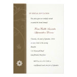 Corporate Vines Chestnut Brown Custom Announcement