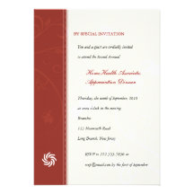 Corporate Vines Scarlet Personalized Invites