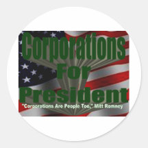Corporations 4 President Sticker