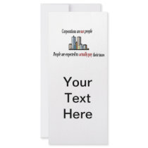 Corporations are not people Rack Card