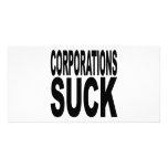 Corporations Suck Picture Card